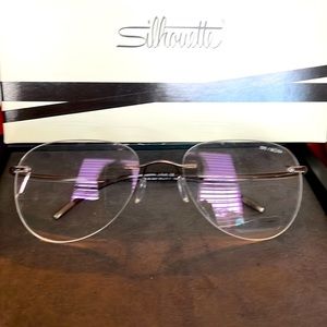 Silhouette Mens Aviator frame 5375 40 6207 56/19 145 5363. Brown w clear wrap